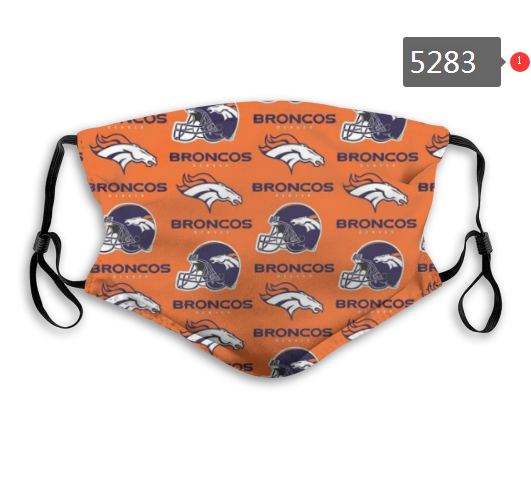 2020 NFL Denver Broncos #8 Dust mask with filter->nfl dust mask->Sports Accessory